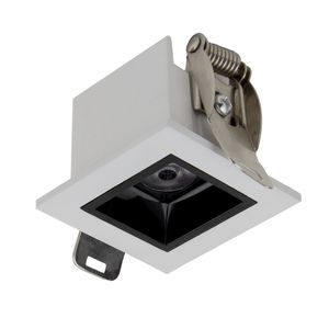 Spot Íris Led Embutir 2w Bivolt 3.000K Branco com Interior Preto Blumenau