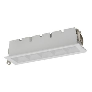 Spot Led Iris 5 Lentes 10w Embutir Quadrado Branco Blumenau