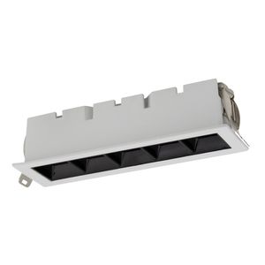 Spot Led Íris 5 Lentes 10w Embutir Quadrado Branco Interior Preto Blumenau