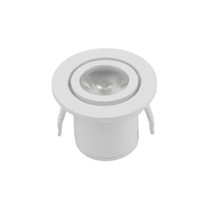 Spot De Led Cabinet Nano Redondo 1W 3000K Branco Embutir Blumenau