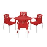 Kit-4-Poltronas-e-Mesa-Deluxe-Vermelha-Forte-Plastico