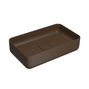 Cuba de Apoio Retangular 50cm Slim Marrom Fosco Deca