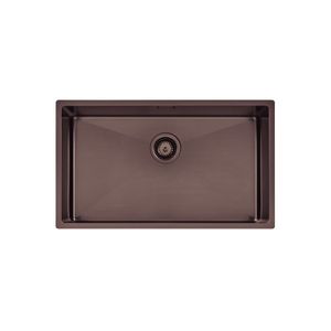 Cuba 70x40cm Design Collection Quadrum em Aço Inox com Revestimento Pvd Black  Tramontina