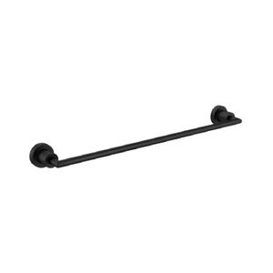 Porta Toalha 30cm Slim Black Matte Deca