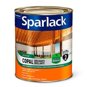 Verniz Brilhante Copal 3,6L Base Água Transparente Sparlack