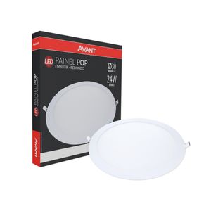 Painel Led de Embutir Redondo 24w 6500k Branco Avant