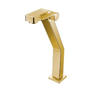 Torneira Lavatório de Mesa Bica Alta Docolstillo Plus + Ouro Escovado Docol