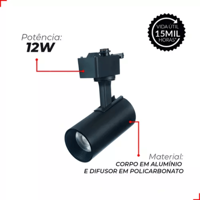 Spot Trilho Authentic Evo 12W Preto 6500K Avant.png