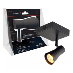 Spot Led Minimalista 110v/220v Bivolt Preto Avant