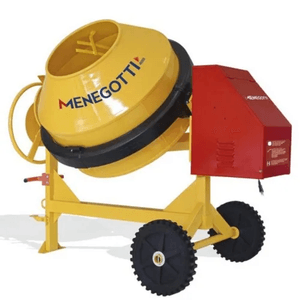 Betoneira 400 litros com motor 2 hp monofásico com kit elétrico de segurança Rental 220V Menegotti