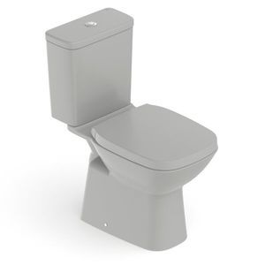 Kit Vaso Sanitário Com Caixa Acoplada E Assento Soft Close Gap Debba Classic Stone Fosco Roca