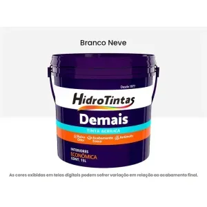 Tinta Acrílica Econômica Fosca 15L Demais Hidrotintas Branco Neve