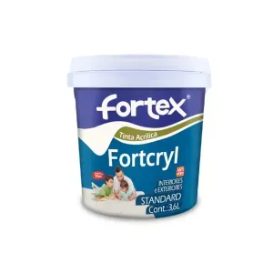 Tinta Acrílica Standard Fortcryl 3,6 Litros Cinza Niquel Fortex