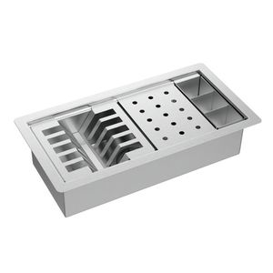 Calha Organizadora de Cozinha em Inox com Sistema de Escoamento Deca
