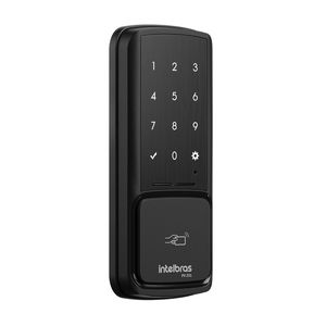 Fechadura Digital Senha e iButton FV201 Preto Sobrepor Intelbras