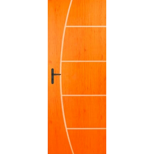 Porta de Madeira 83.7x213cm Frisada Abertura Direita Líder Esquadria