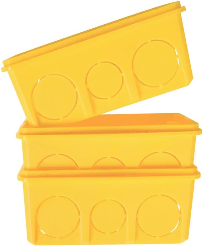 CXA RETANGULAR 4X2 AMARELO PIAL TPK .-1772559230247