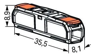 Conector Emenda 2 Polos com 2 Unidades Wago -1777291489852