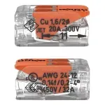 CONECTOR EMENDA 2 POLOS C/6UN WAGO TREND .-1777292159944