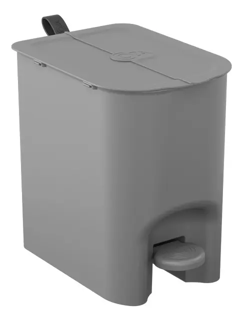 LIXEIRA BORBOLETA C/PEDAL 6L LIGHT GRAY TPK .-1777460747517