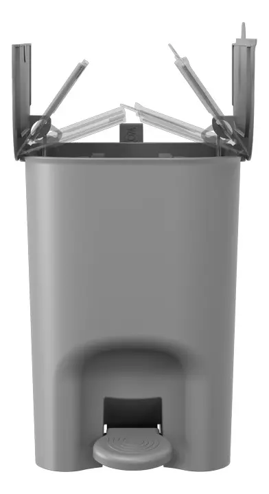LIXEIRA BORBOLETA C/PEDAL 6L LIGHT GRAY TPK .-1777461230605