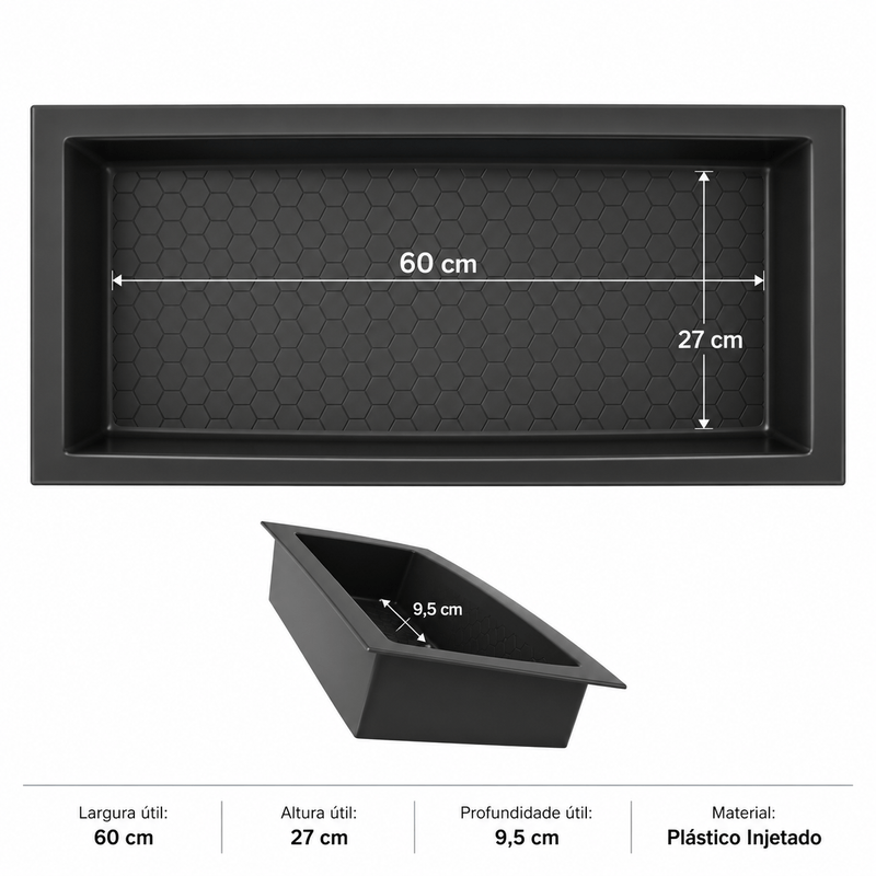 Nicho Injetado Max 66cm Preto Cozimax